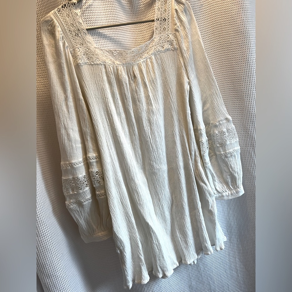 Universal Thread Cream Puff Sleeve Dress Size S